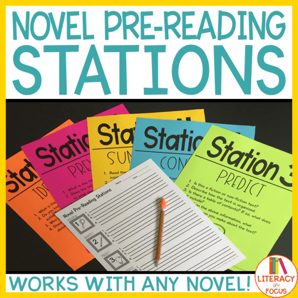 Novel Pre-Reading Stations Cover Image