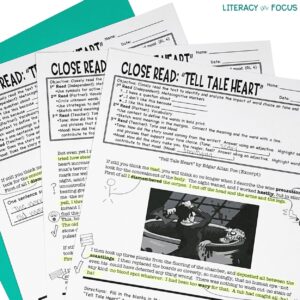 Tell Tale Heart Close Reading Lesson