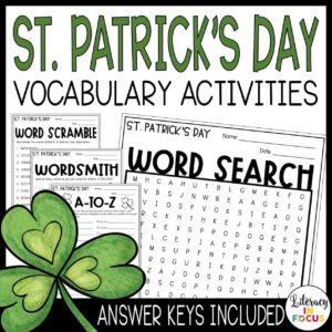 St. Patricks Day Vocabulary Worksheets