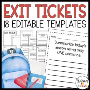 Exit Ticket Templates