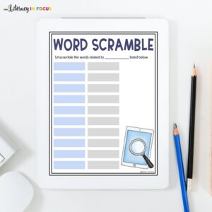 Digital Word Scramble Template