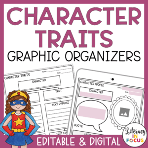 Character Traits Graphic Organizers