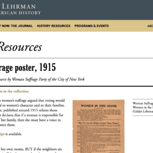 Primary Sources for Teachers Gilder Lerhman Institute