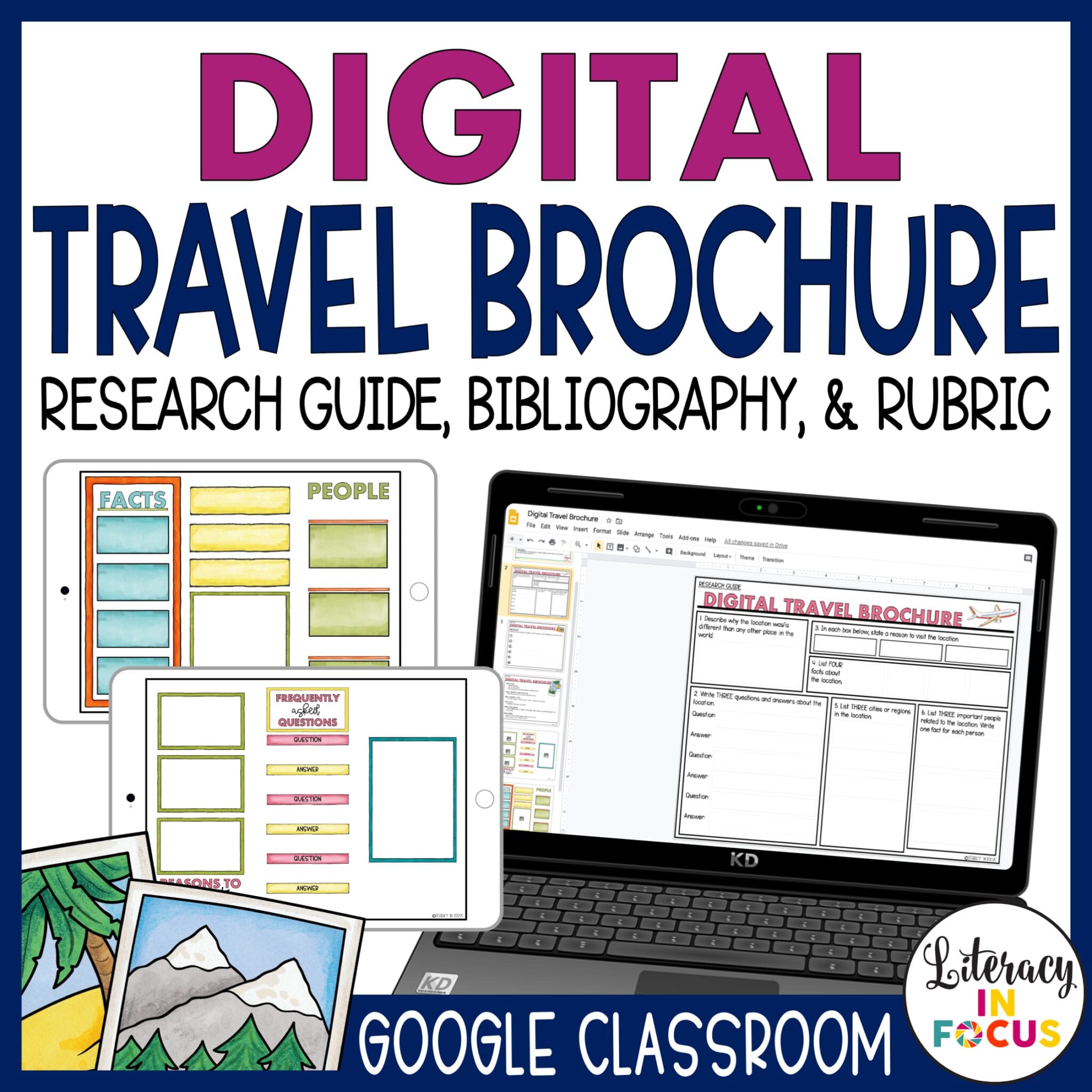 Digital Travel Brochure for Google Classroom