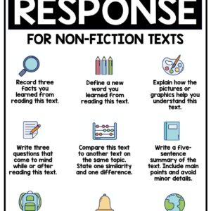 Reading Response Questions for Non-Fiction Texts