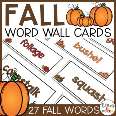 Free Fall Word Wall Cards