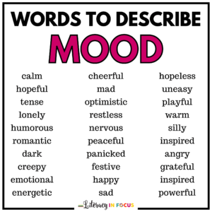 words to describe mood in literature