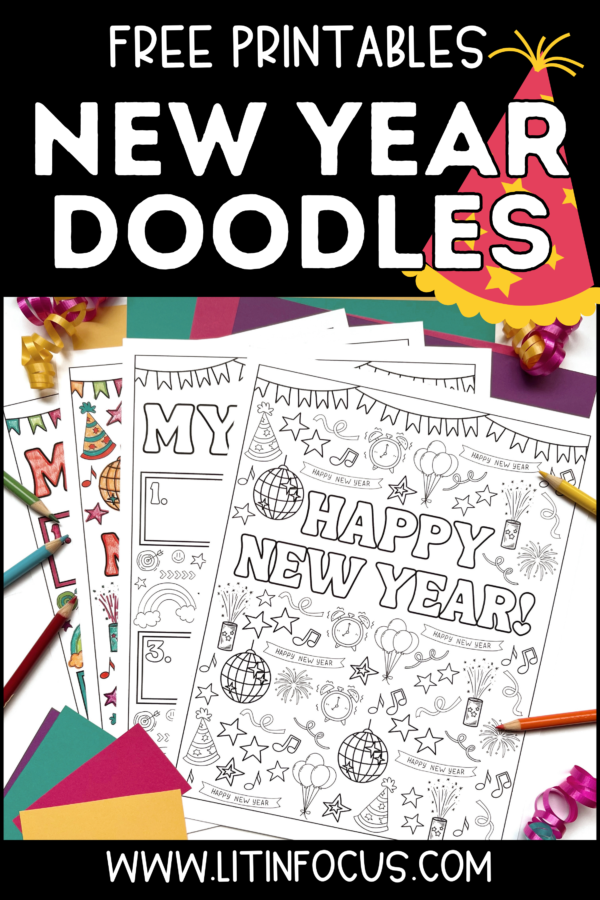 Free New Year's Doodle Worksheet