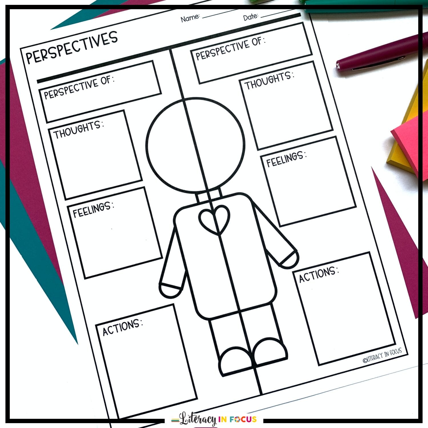 Comparing Perspectives Free Printable Graphic Organizer