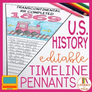 US History Timeline Pennants
