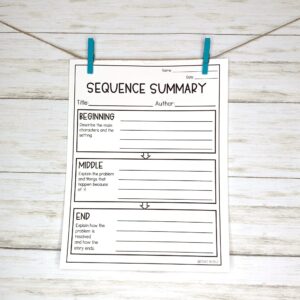 Sequence Summary Worksheet