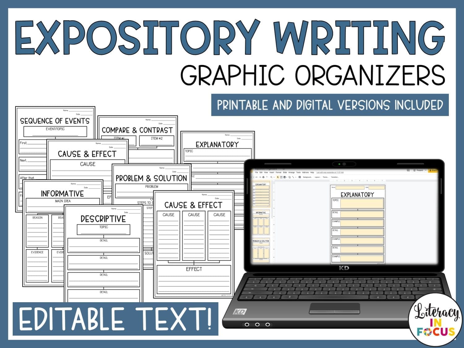 7 Graphic Organizers For Expository Writing Literacy In Focus