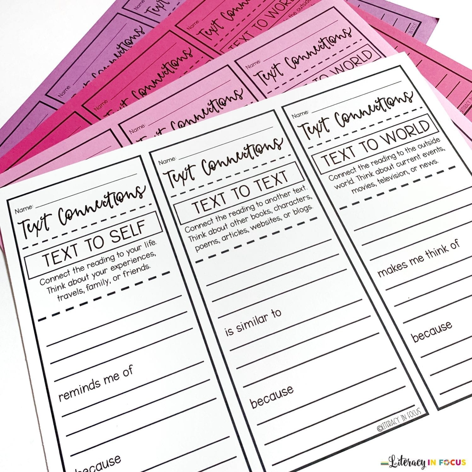 25 Activities for Teaching Students to Make Text Connections In Text To Self Connections Worksheet