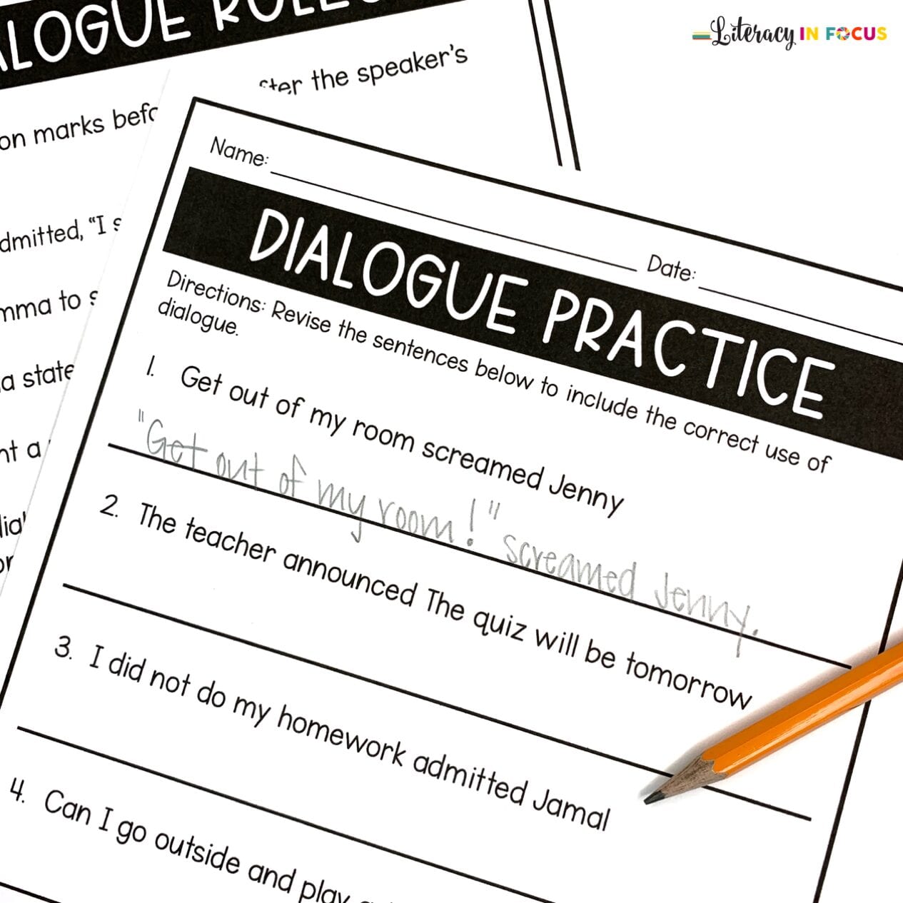 Dialogue Practice Worksheets