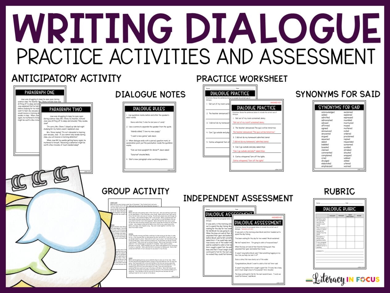 Dialogue Writing Lesson and Activities