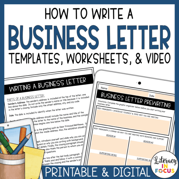 Business Letter Lesson Plan and Video