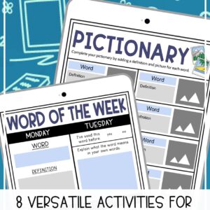 Weekly Spelling Activity Ideas