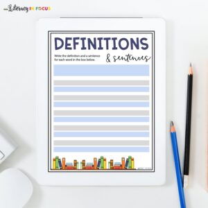 Spelling Definition Template