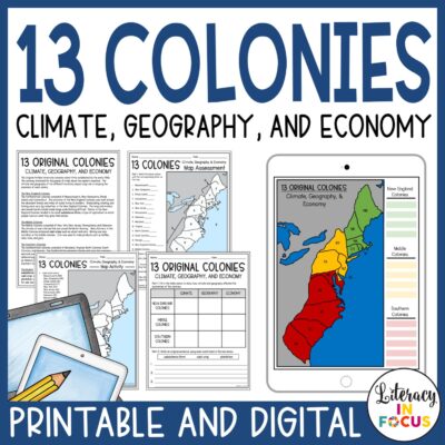 13 Colonies Map Lesson