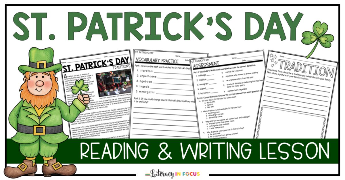 St. Patricks Day Reading and Writing Lesson Plan
