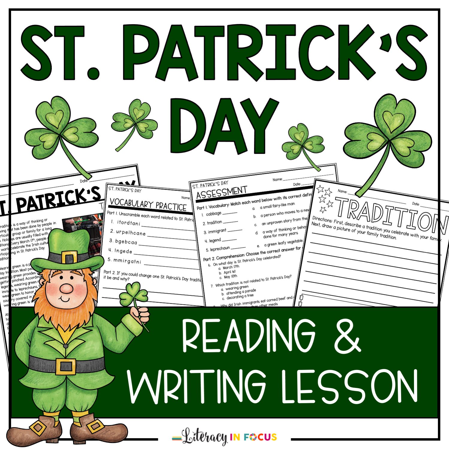 St. Patrick's Day Reading and Writing