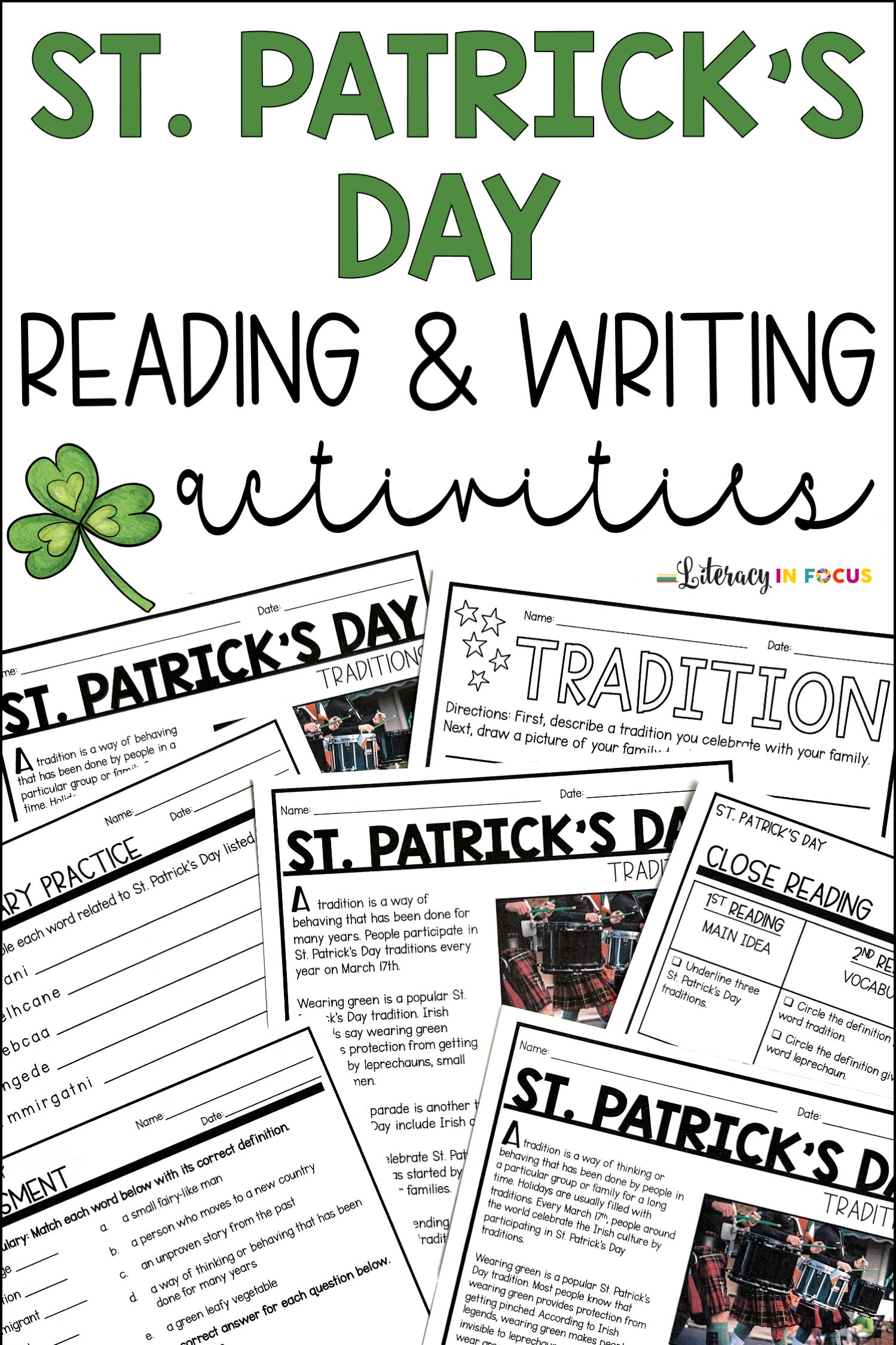 St Patricks Day Reading and Writing Activities