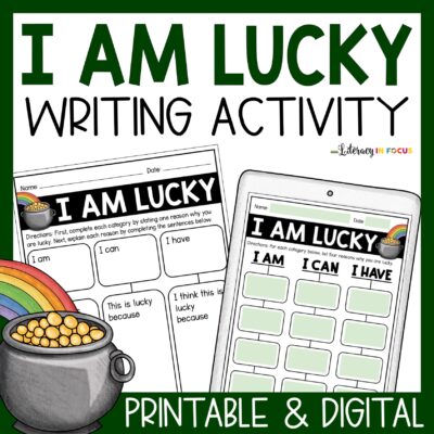 I Am Lucky Writing Activity