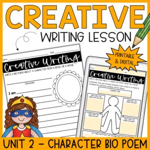 Creative Writing Lesson Bio Poem