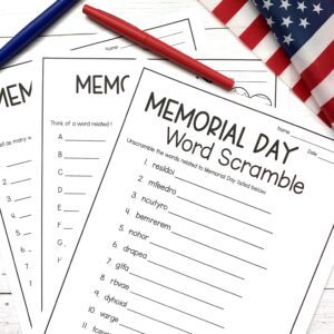 Memorial Day Vocabulary Activities