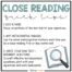 Close Reading Quick Tips