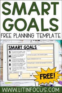 Free SMART Goals Planning Template for Elementary and Middle School ...