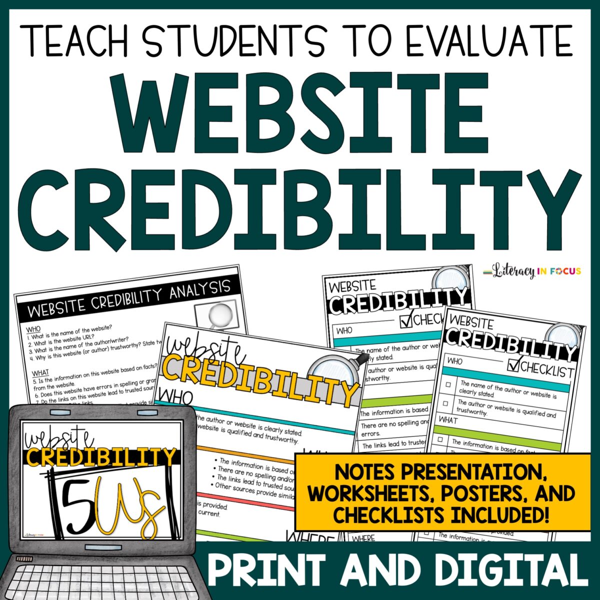 Website Credibility Teaching Materials