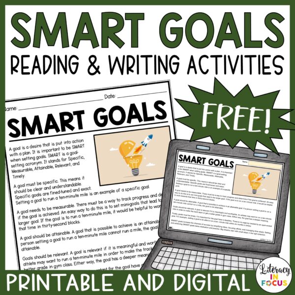SMART Goals Reading and Writing Unit