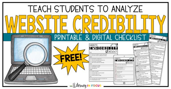 Free Website Evaluation Checklist for Elementary and Middle School ...