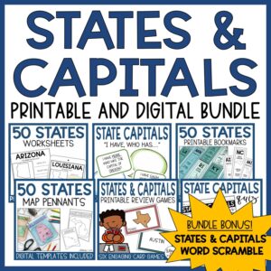 States and Capitals Bundle of Resources