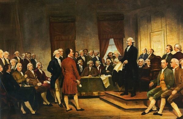Painting of George Washington at the Constitution Convention