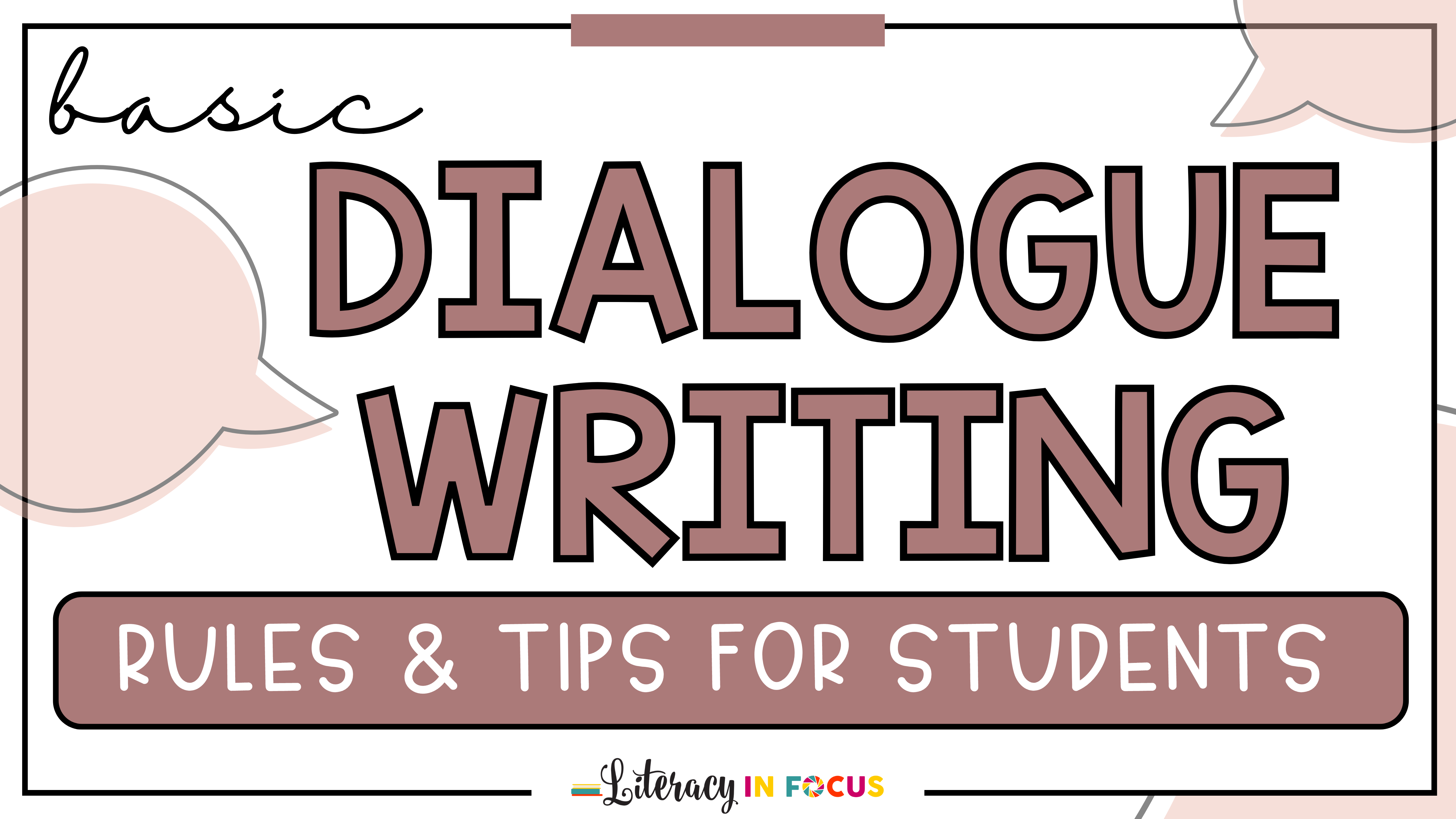 dialogue writing rules in english