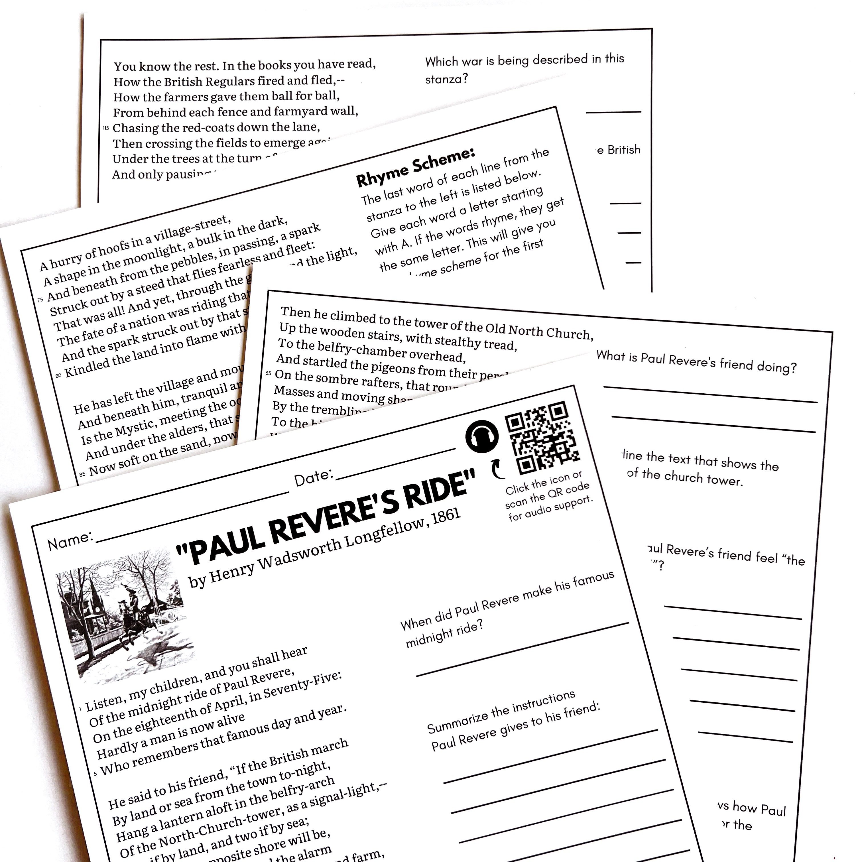 Paul Revere's Ride Poetry Analysis